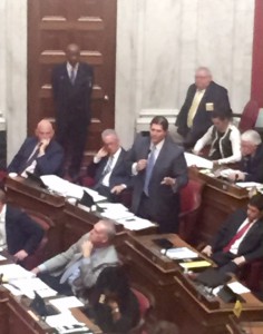 Delegate Patrick Lane argues in favor of strong water protections