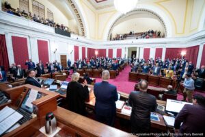 The West Virginia House of Delegates convenes for the first day of the 2023 legislative session. A recent poll suggests a majority of West Virginians are concerned to varying degrees about the Legislature’s focus on divisive social issues. - PERRY BENNETT, WV Legislative Photography, wvnews.com