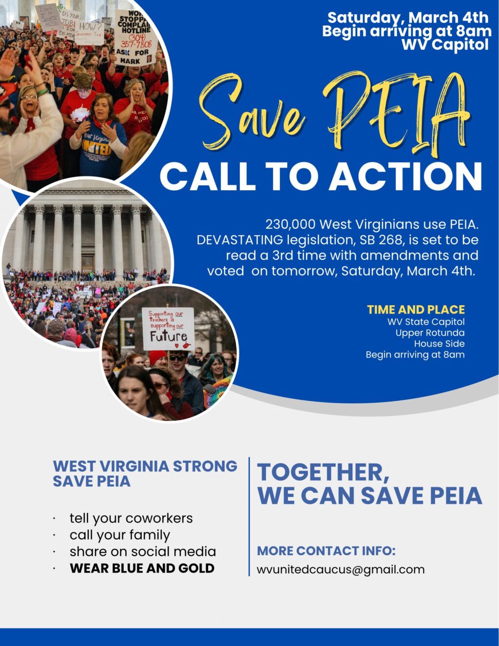 Action Needed Now on PEIA Bill WV Citizen Action Group