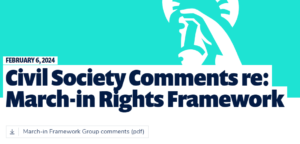 Civil Society Comments re: March-in Rights Framework